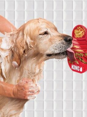 KONG Lick Mat Dog Treat Dispensers Toy, Red, Large